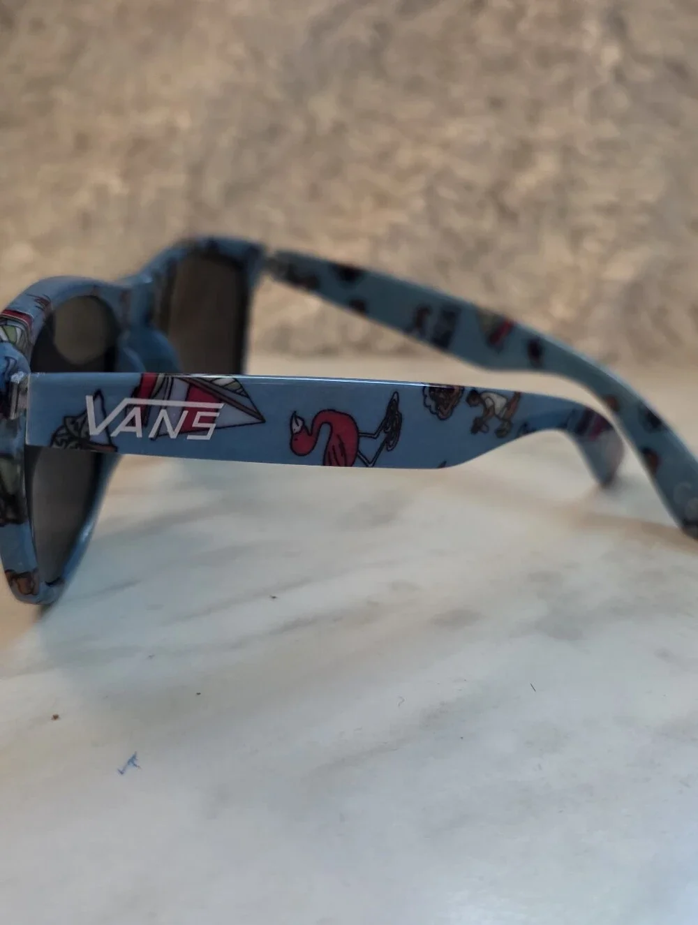 Blue Flamingo Print Sunglasses